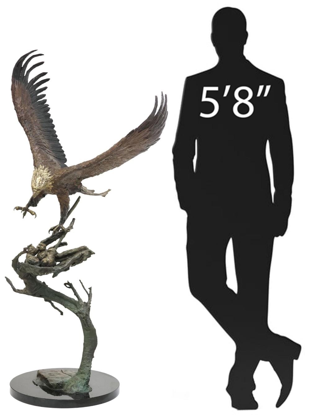 Laran Ghiglieri comparable auction result: laran ghiglieri b 1944 bronze sculpture american bald eagle