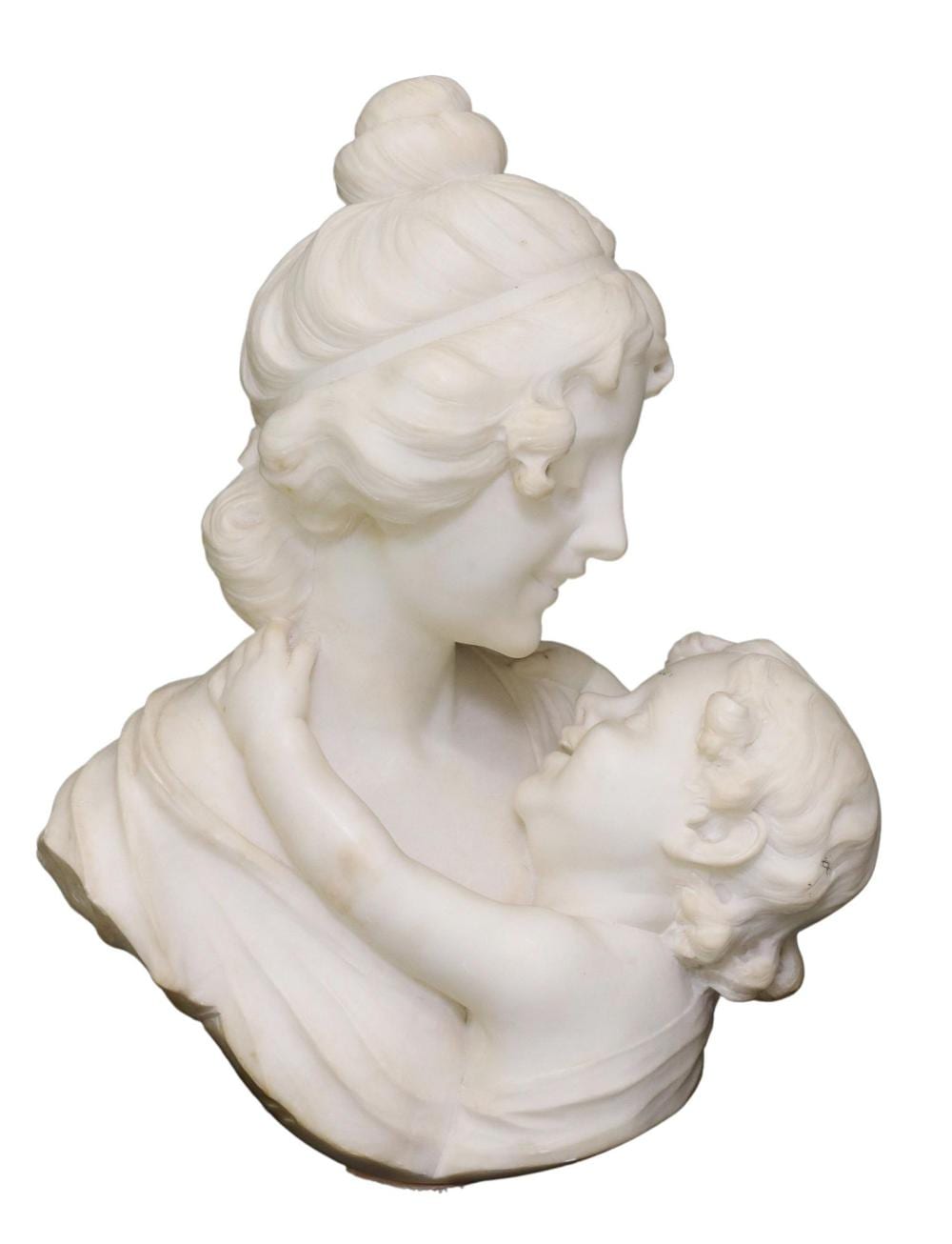 Ferdinando Vichi comparable auction result: ferdinando vicchi 1875 1945 alabaster sculpture mother child