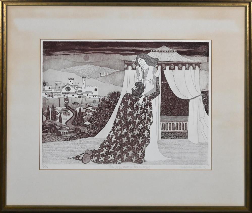 Catherine Grubb comparable auction result: catherine grubb the grey tent in the evening 1973