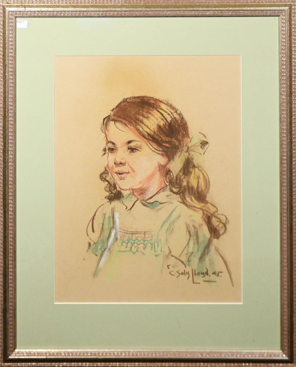 Charles Salis Lloyd comparable auction result: charles salis lloyd portrait of a girl 1945