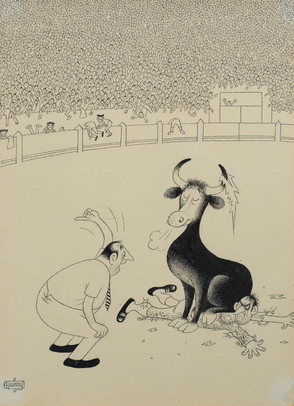Albert Dubout comparable auction result: albert dubout 1905 1976 corrida