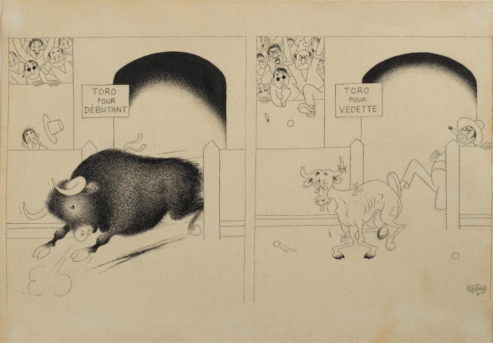 Albert Dubout comparable auction result: albert dubout 1905 1976 corrida