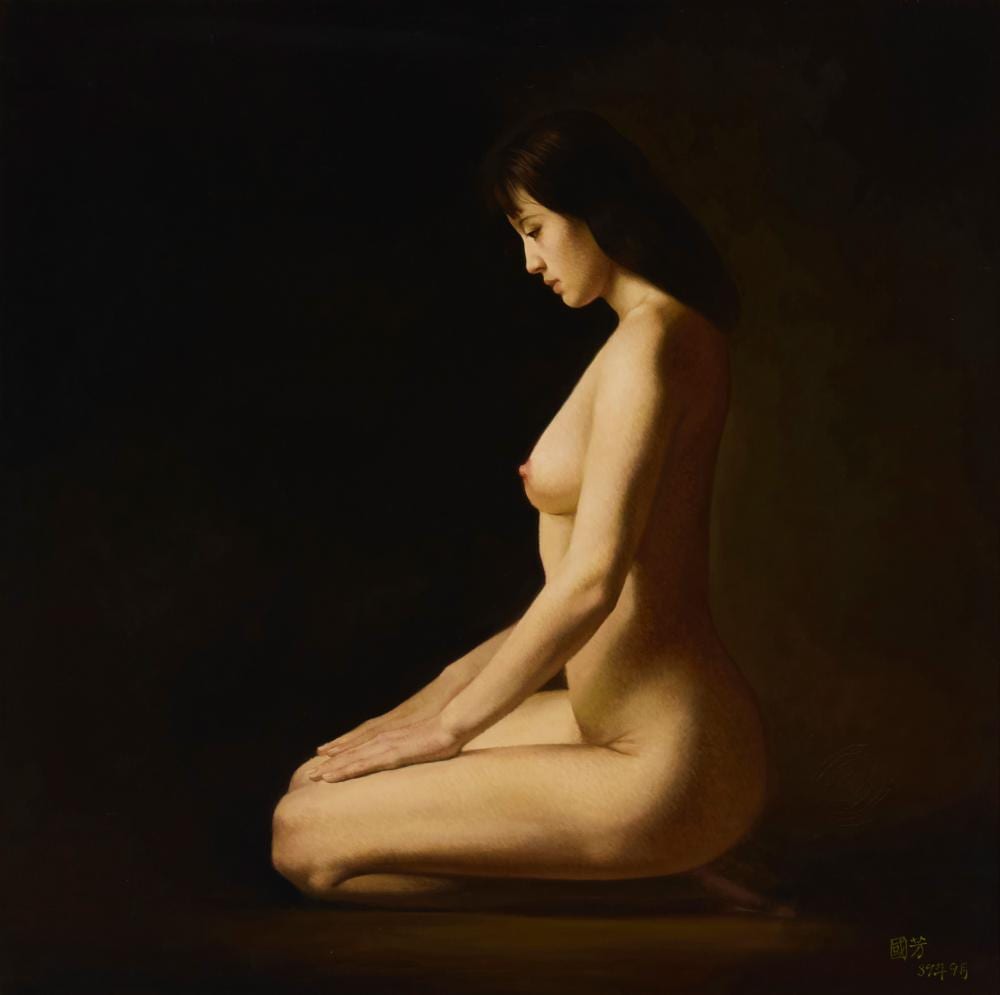Jiang Guofang comparable auction result: jiang guofang b 1951 kneeling buddha 1989