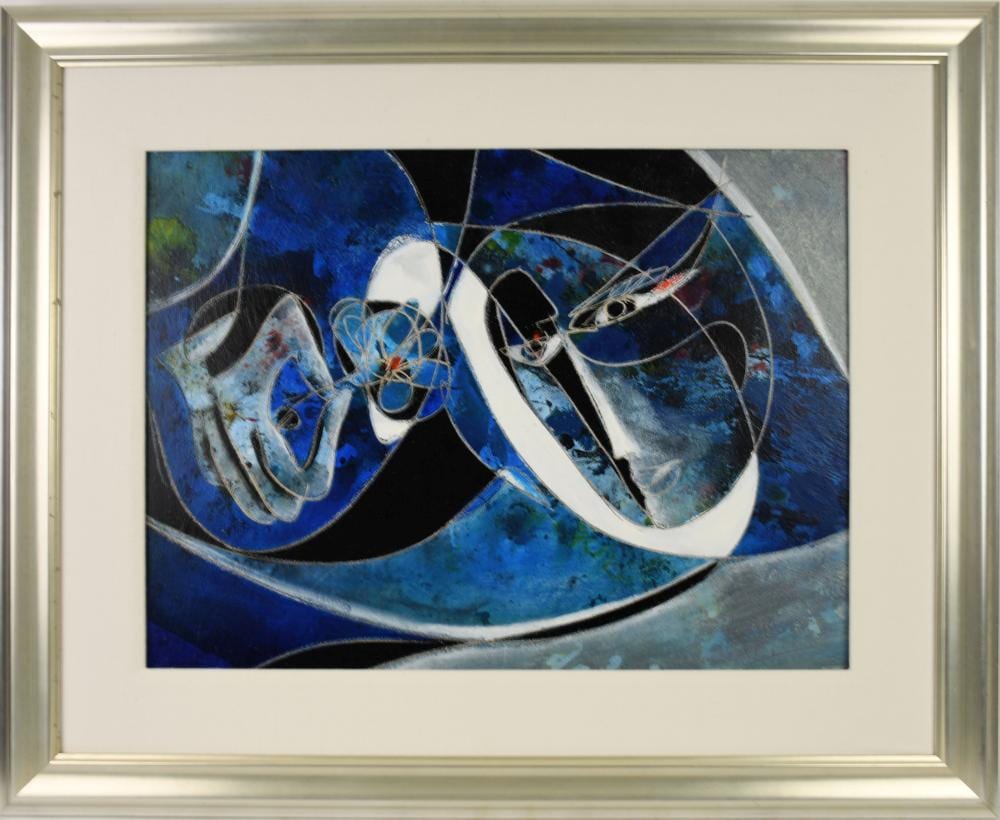 Jean-Claude Gaugy comparable auction result: jean claude gaugy born 1944 oil on board the grace 1998 blue white and black oil on board approximately 24 x 18 inches overall frame size 27 x 20 inches signed on reverse