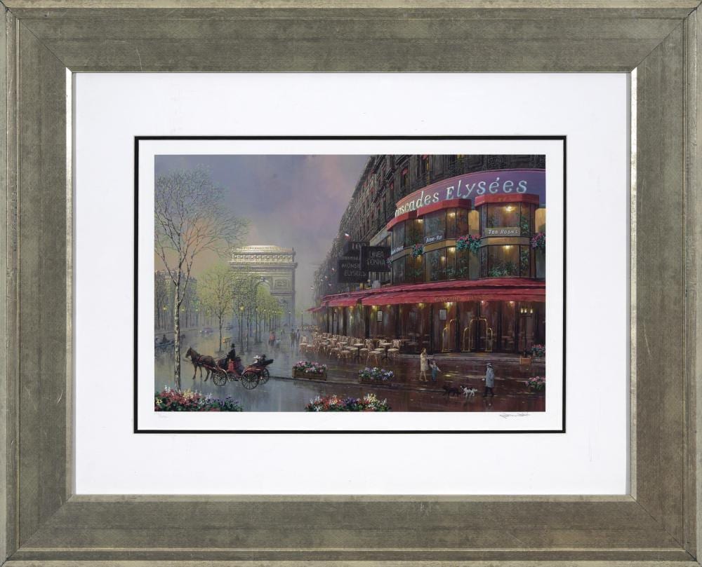 Alexander Astahov comparable auction result: alexander astahov 1955 parisian scene giclee ed 195 2250 frame 64 x 78 cm