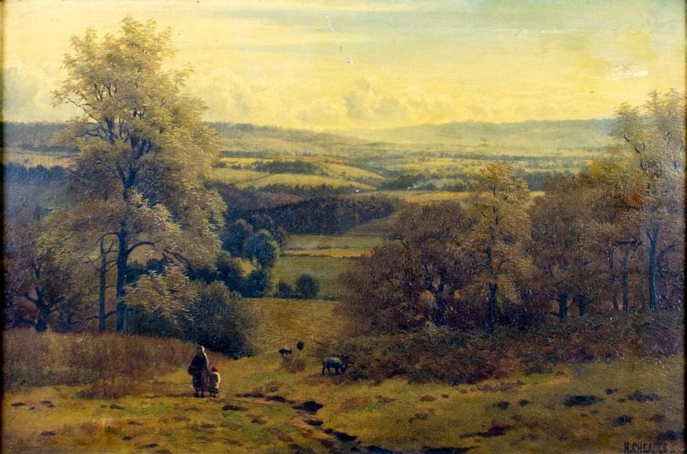 Henry Cheadle comparable auction result: henry cheadle uk 1852 1931 oil painting antique