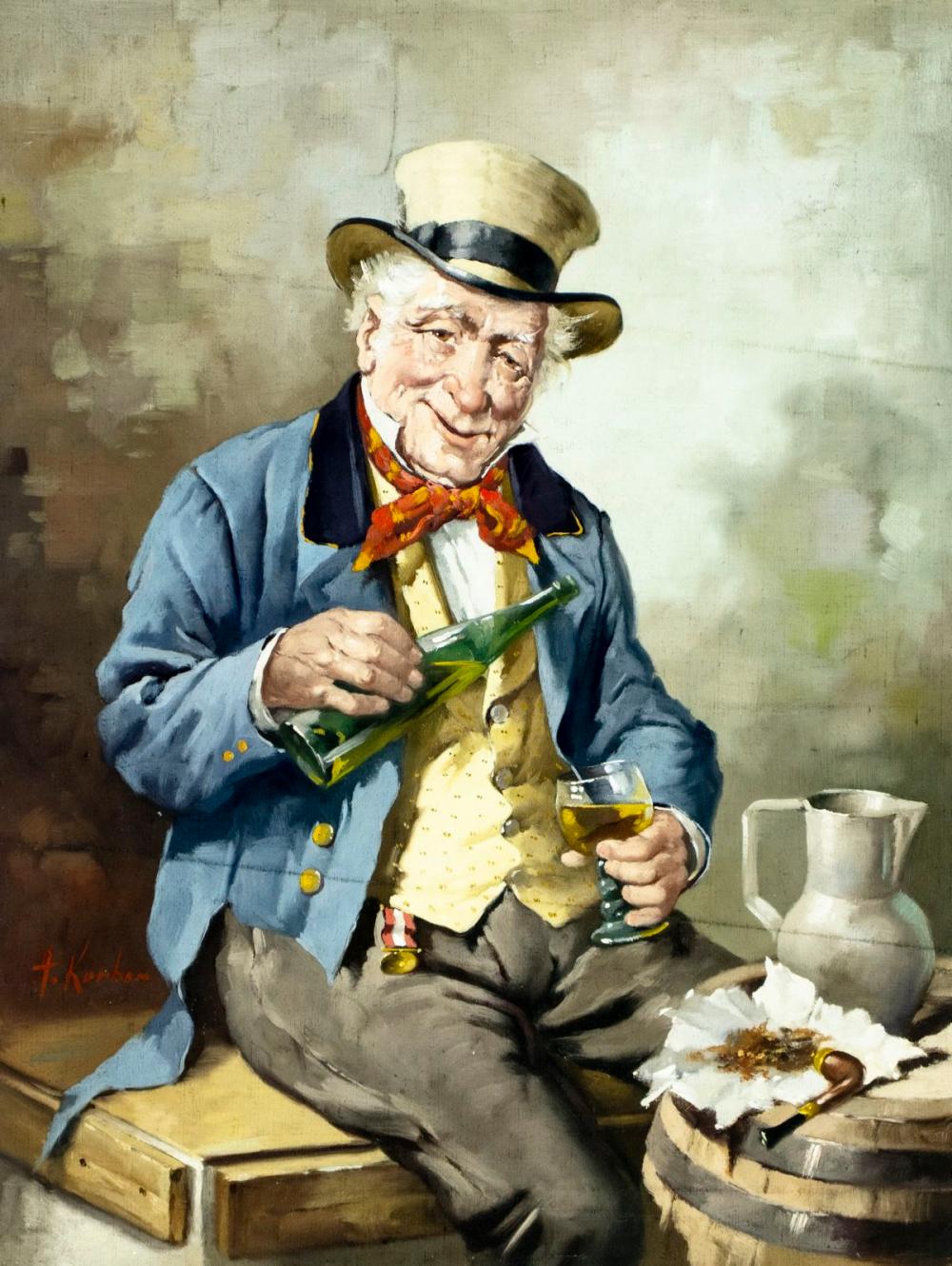 Hans Kerber (Austria,1920-?) oil painting sold by Broward Auction Gallery LLC, lot 492 — auction record photograph