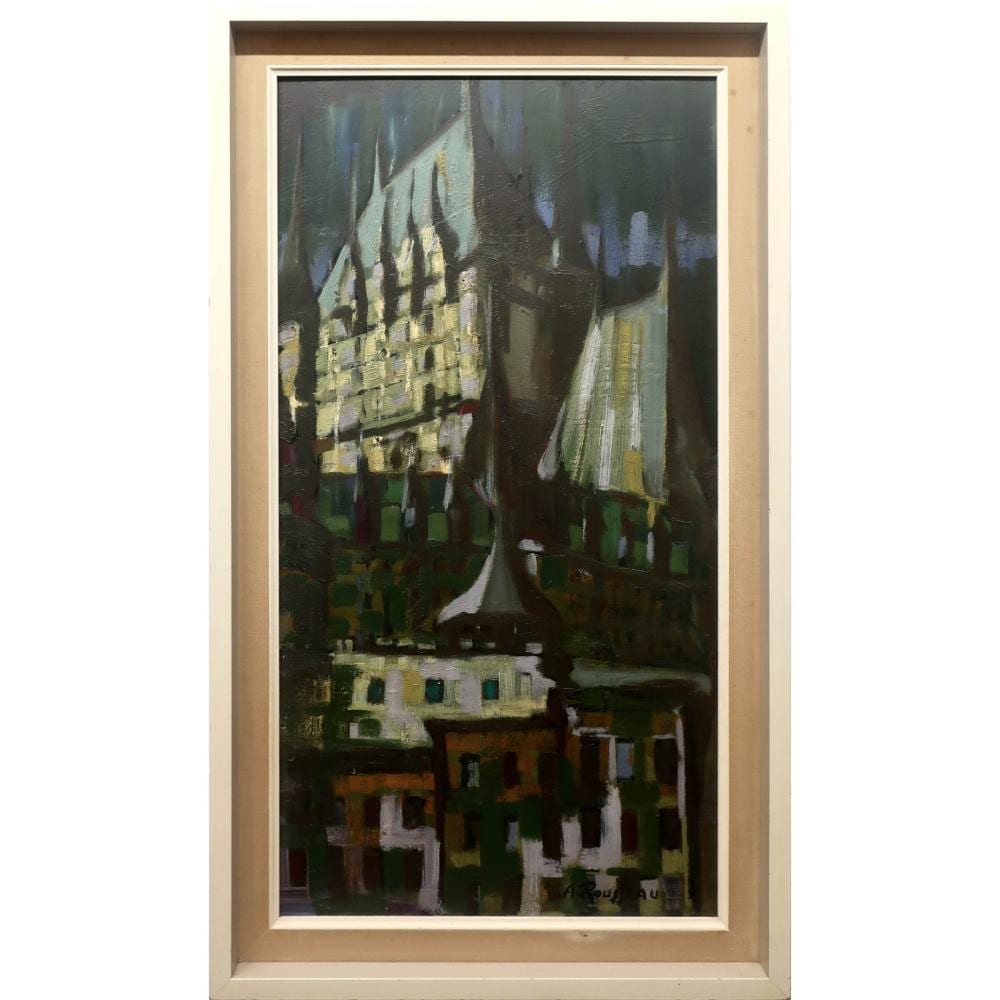Albert Rousseau comparable auction result: albert rousseau canadian 1908 1982 untitled a chateau at night