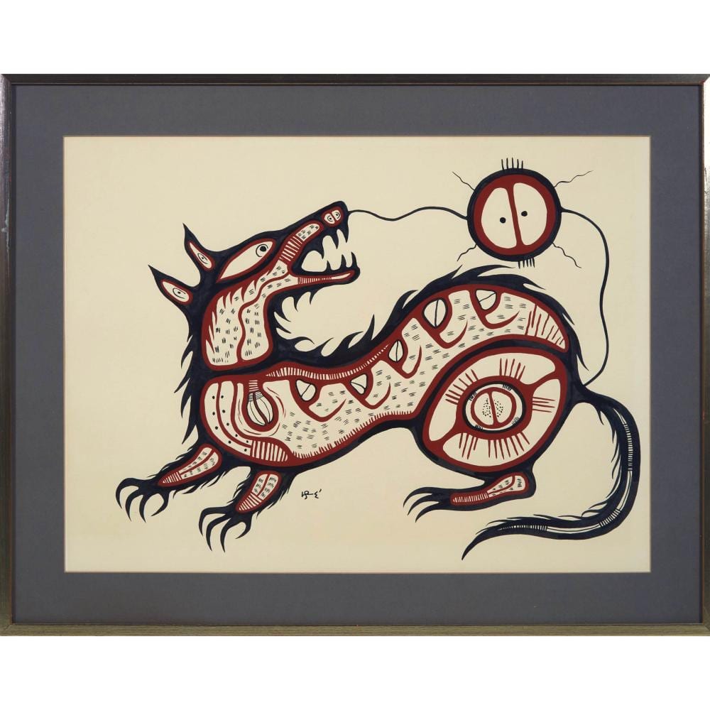Saul John Williams comparable auction result: saul williams b 1954 anishinaabe ojibwe ermine