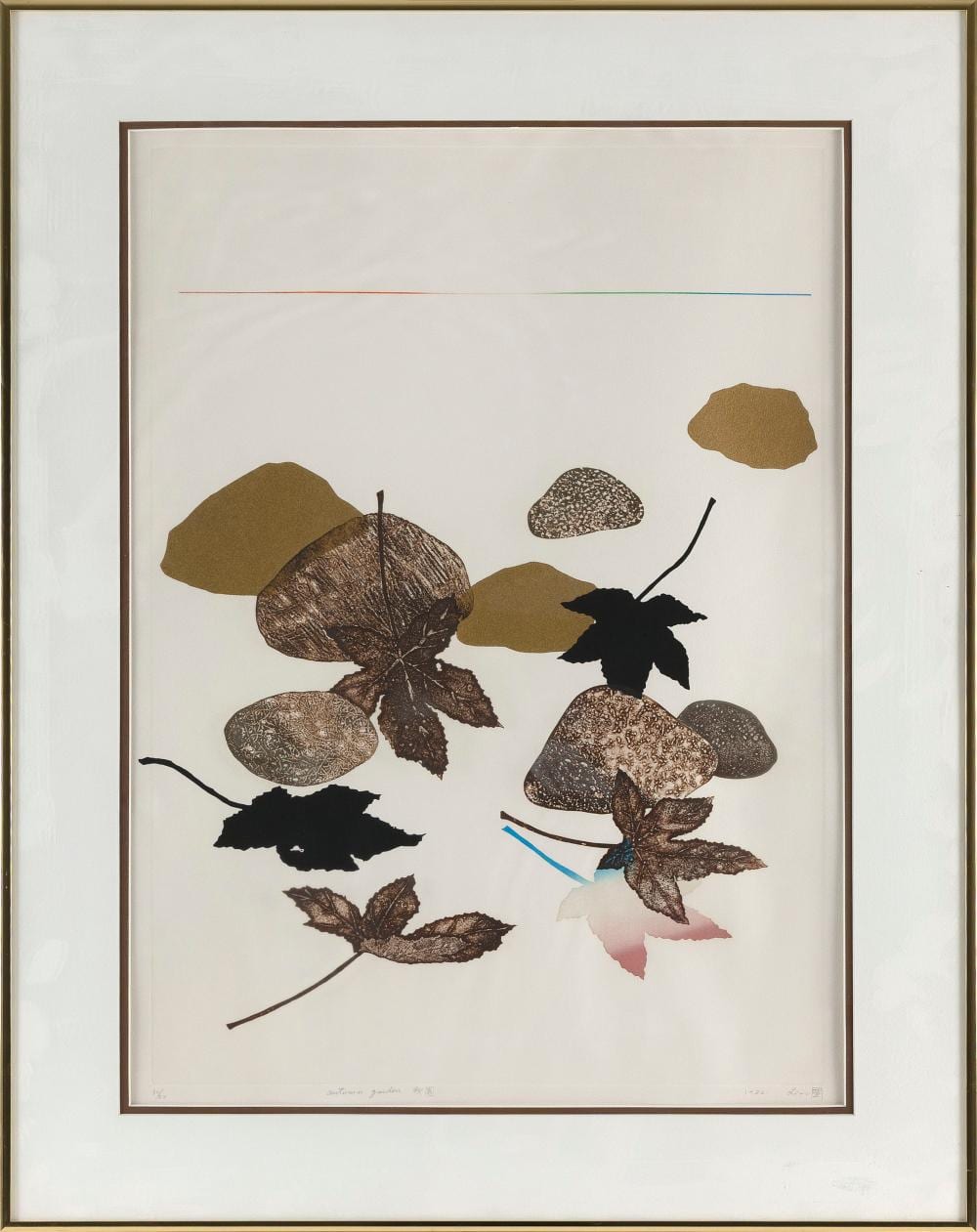 Shiou-Ping Liao comparable auction result: shiou ping liao china 1936 autumn garden akisomo color screenprint 25 x 18 sight framed 31 5 x 24