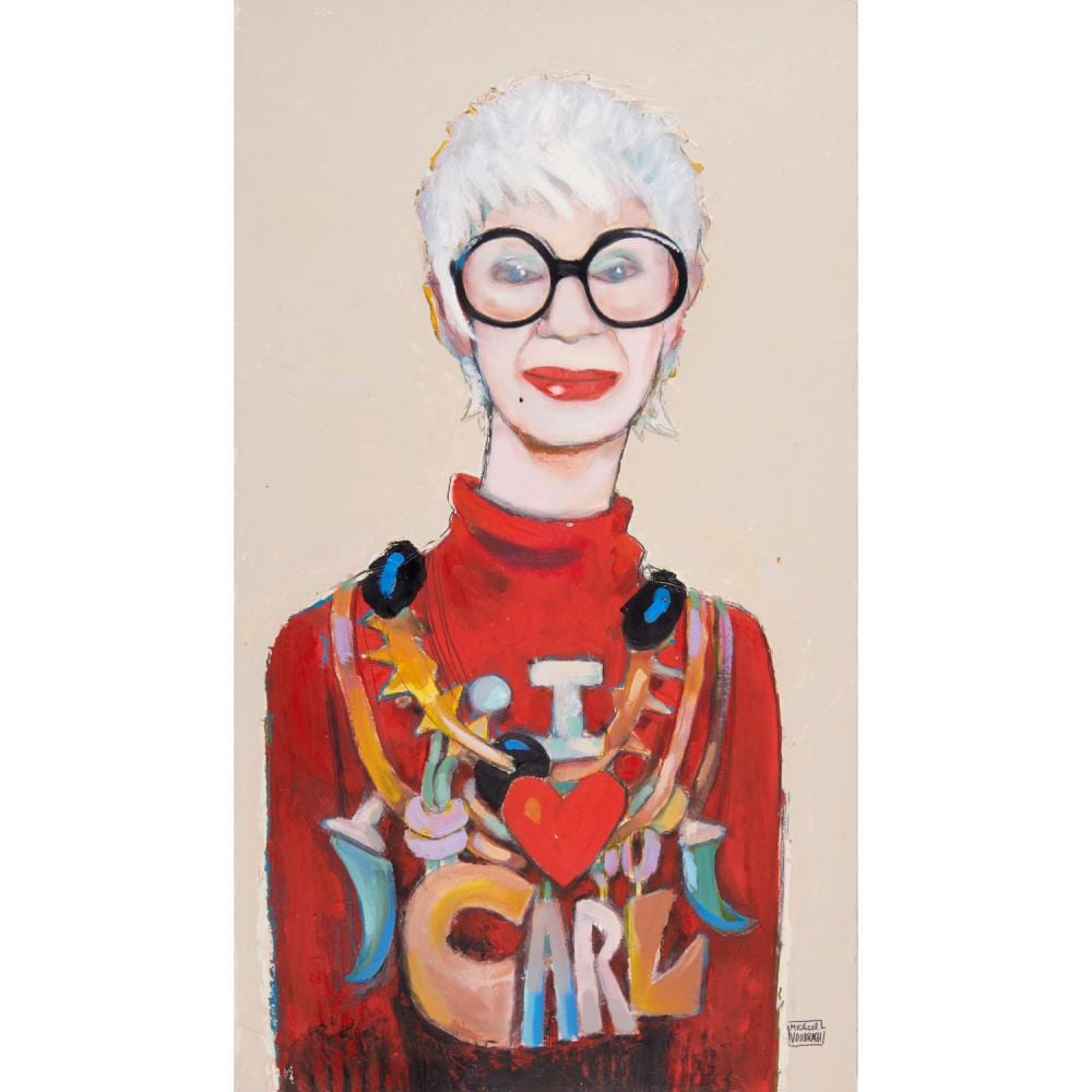 michael vollbracht portrait of iris apfel · Millea Bros Ltd · 2025-10-16 michael Vollbracht comparable auction result: michael vollbracht portrait of iris apfel