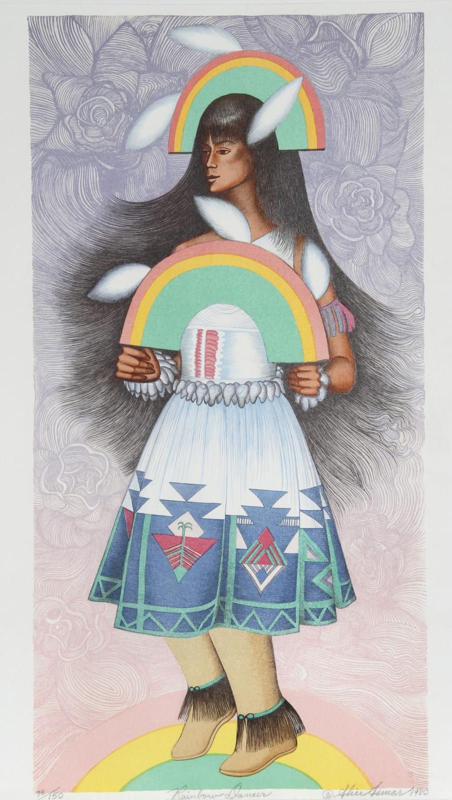 alice asmar rainbow dancer screenprint · RoGallery · 2025-10-10 Alice Asmar comparable auction result: alice asmar rainbow dancer screenprint