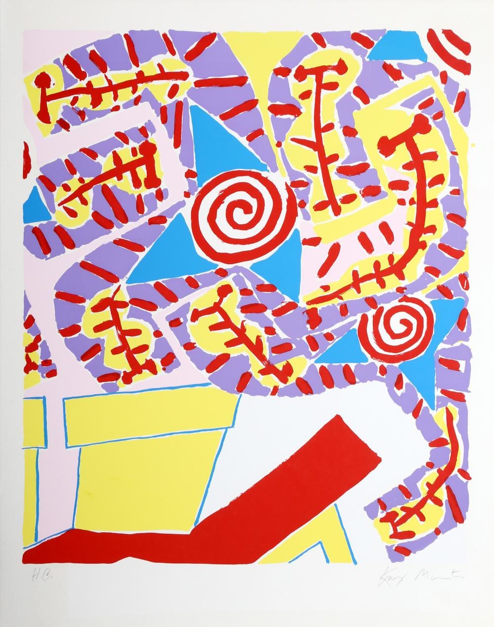 knox martin flowers 4 screenprint on heavy hand made paper · RoGallery · 2025-10-10 Knox Martin comparable auction result: knox martin flowers 4 screenprint on heavy hand made paper