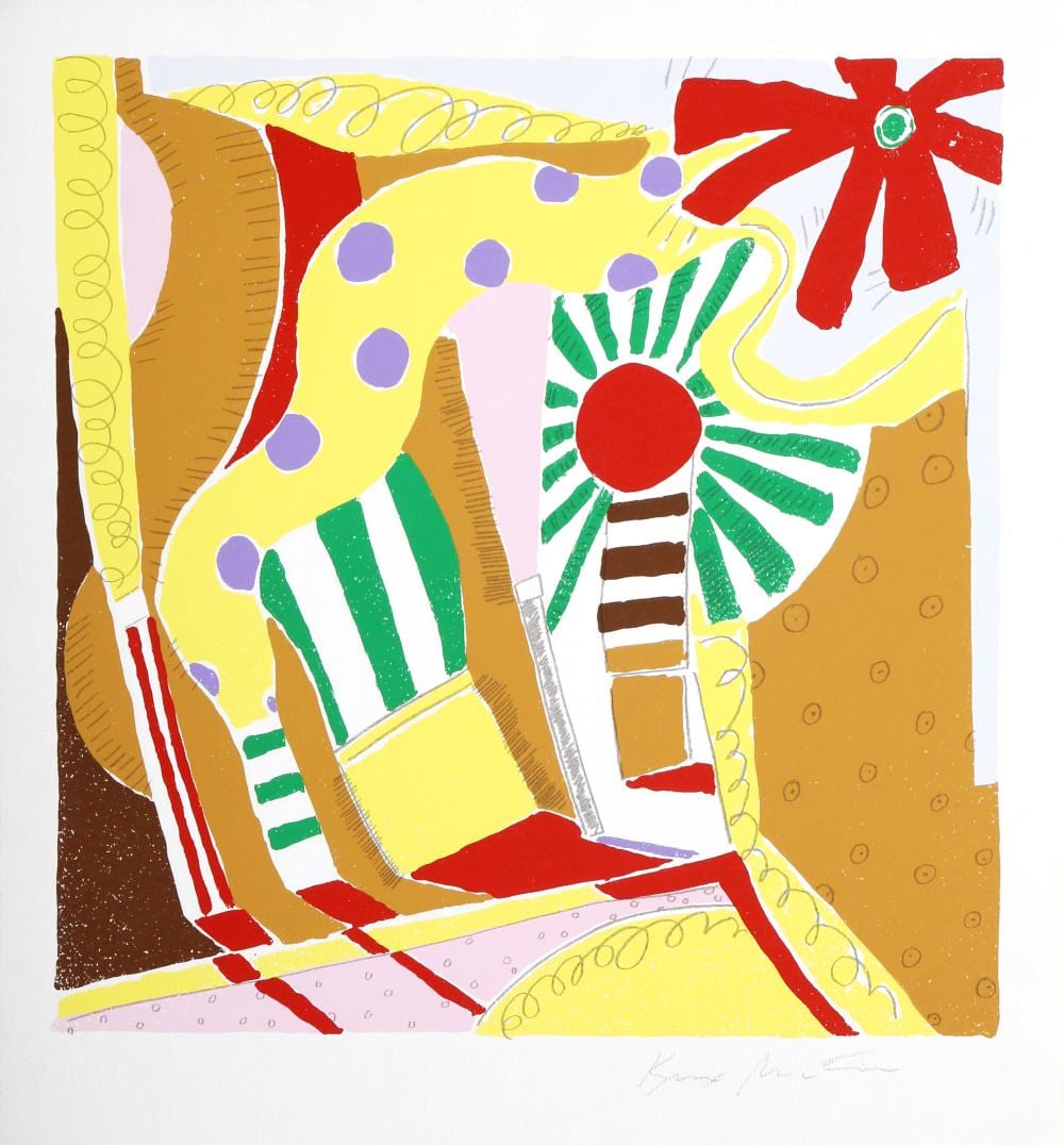 knox martin flowers 5 screenprint on heavy hand made paper · RoGallery · 2025-10-10 Knox Martin comparable auction result: knox martin flowers 5 screenprint on heavy hand made paper