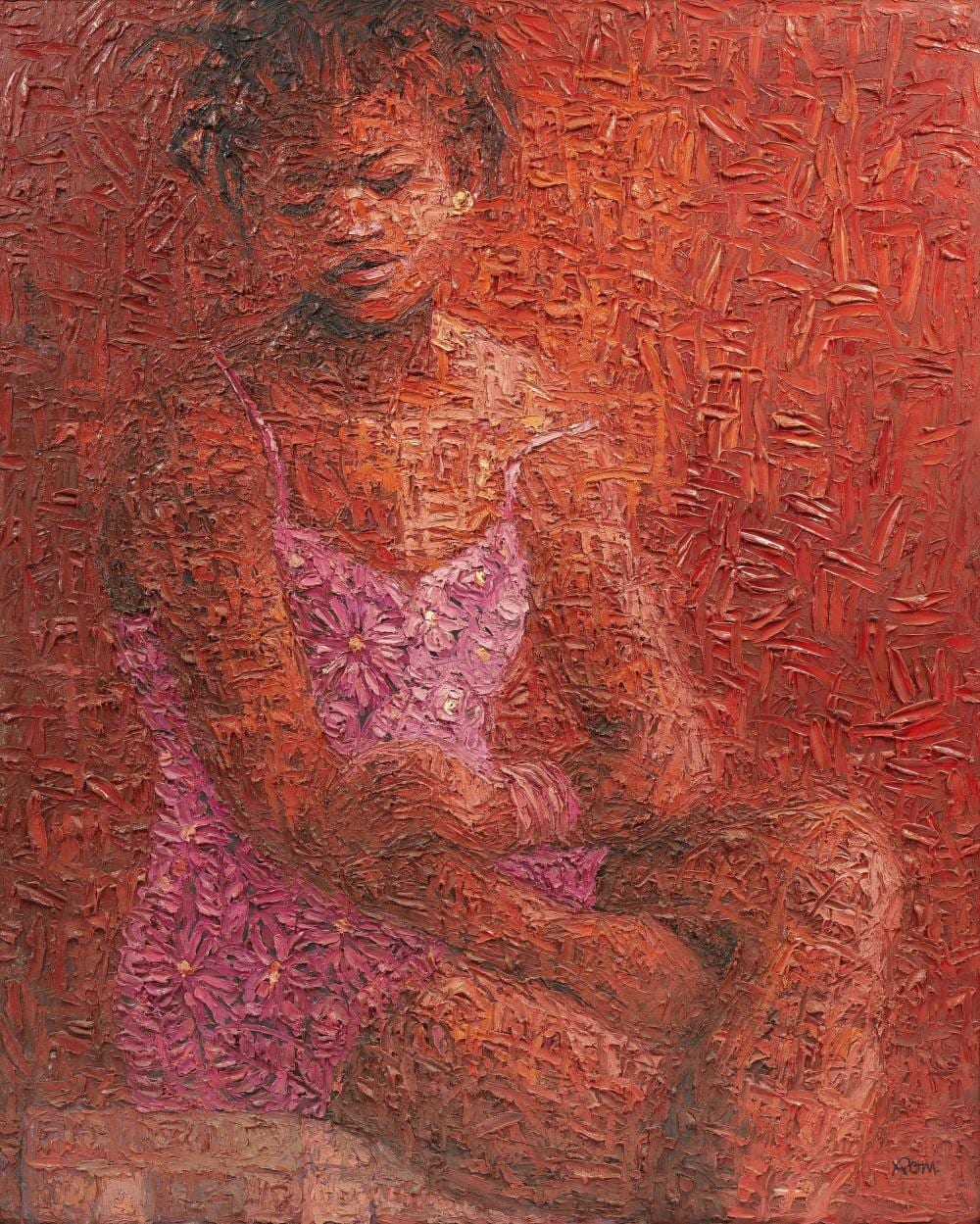 ROM ISICHEI comparable auction result: rom isichei nigerian born 1966 red repose i