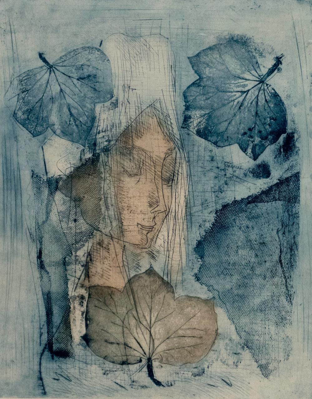 Etienne Ret comparable auction result: etienne ret french 1900 1996 three feuilles lithograph print signed l r and numbered 37 100 l l frame 28 1 2 x 24 in 72 4 x 61 cm