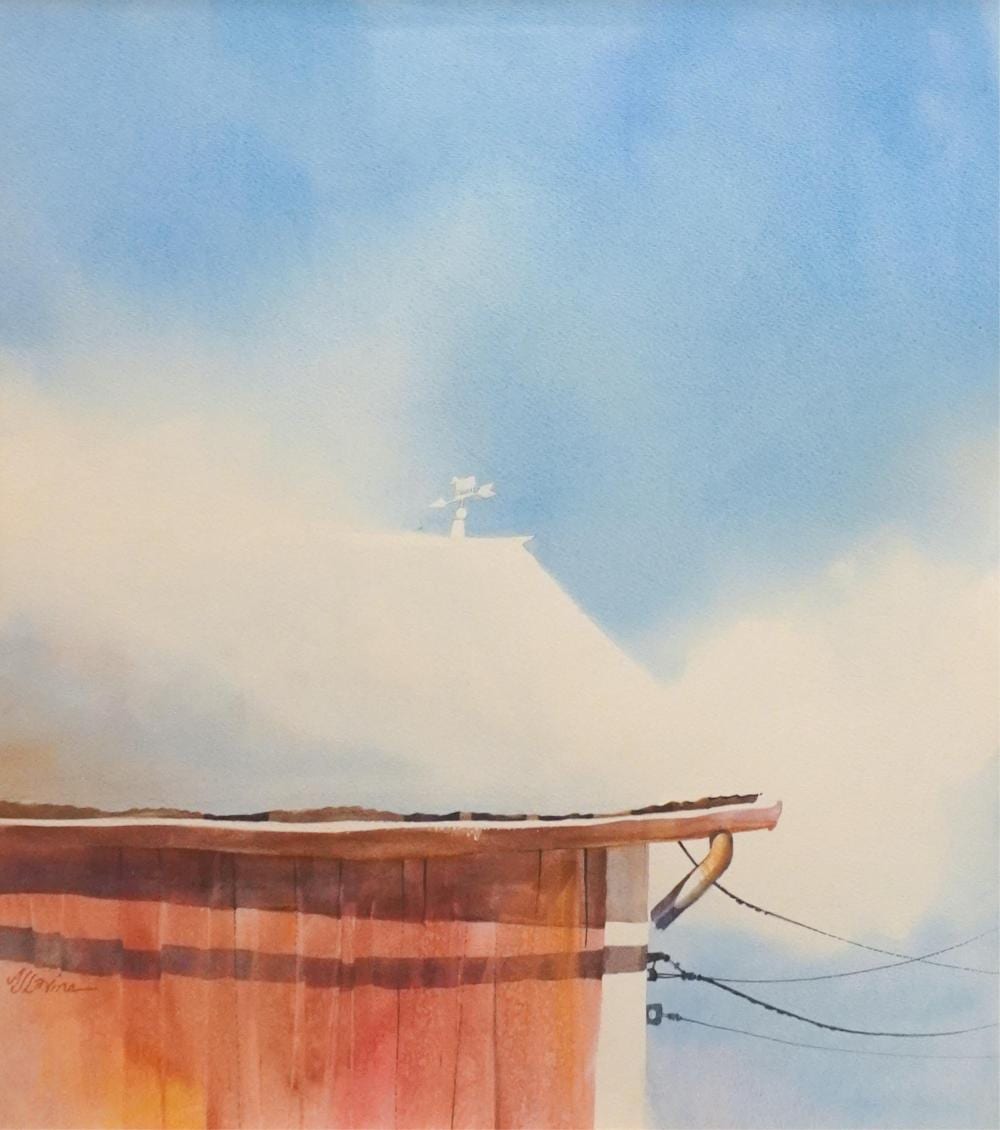 alexis a j lavine american 20th century and the cow jumped over watercolor on paper frame 27 1 4 x 24 1 4 in 69 2 x 61 6 cm · Weschler's · 2025-09-30 Hubert Jaillot comparable auction result: alexis a j lavine american 20th century and the cow jumped over watercolor on paper frame 27 1 4 x 24 1 4 in 69 2 x 61 6 cm