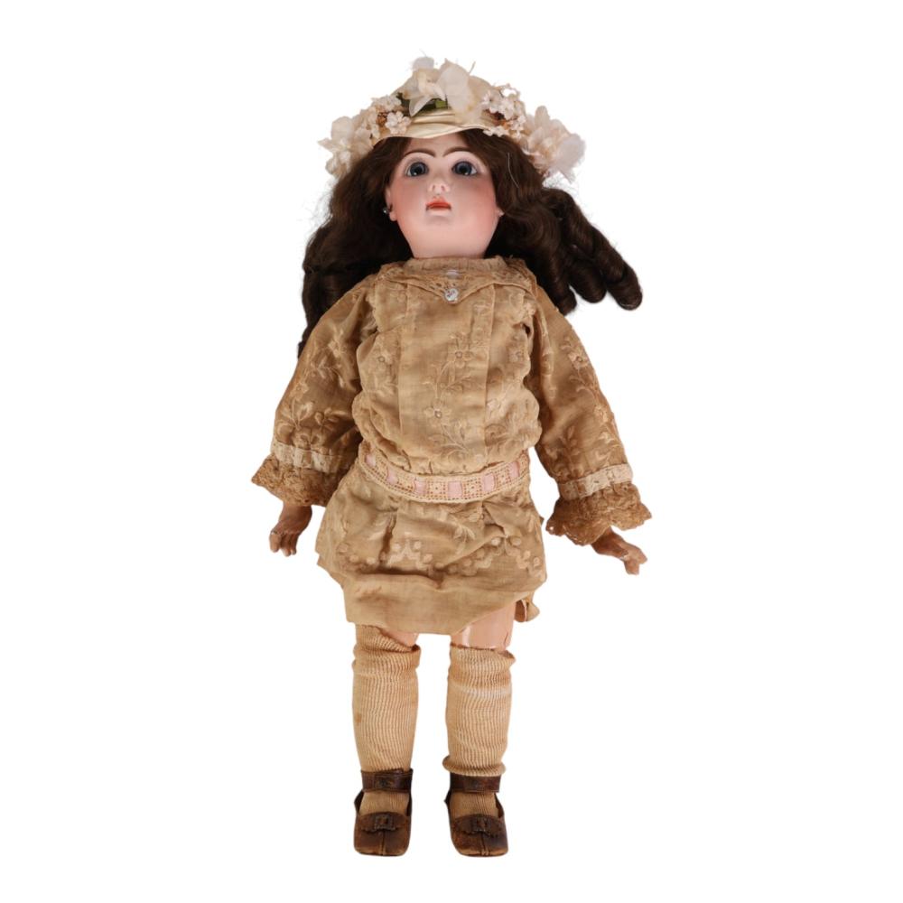 Jumeau Antique 21" Porcelain Head Composition Doll sold by Hill Auction Gallery, lot 360 — auction record photograph