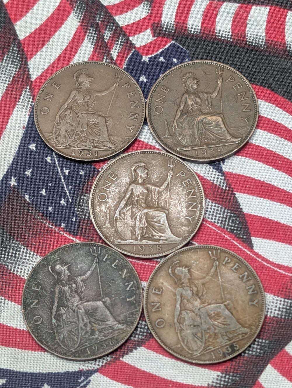 Robert Alan Gough comparable auction result: 1931 1935 1936 1938 1939 great britain large pennies