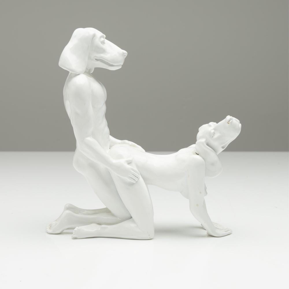 Gillie & Marc comparable auction result: gillie and marc dirty dogs fibreglass 23 x 9 x 23 cm