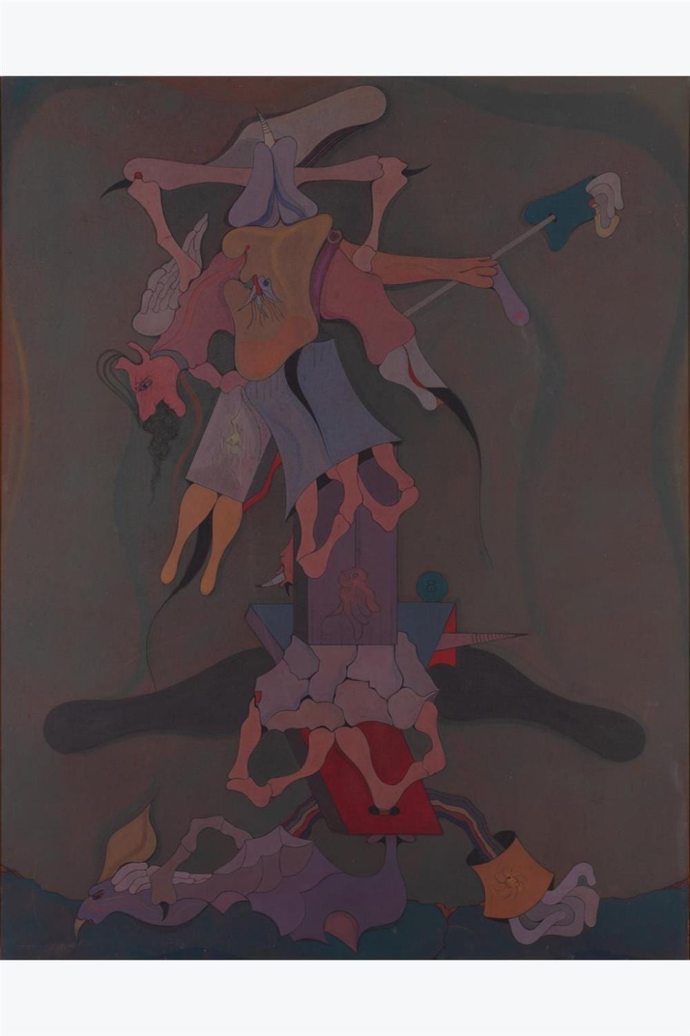 Jorge Camacho comparable auction result: jorge camacho 1934 2011 as l le corbeau 1972