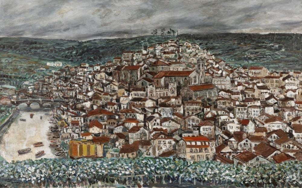 José (1895) Aguiar comparable auction result: jos aguiar vueltas de santa clara cuba 1898 madrid 1976 view of betanzos 1955 oil on canvas signed dated and located in the lower left corner