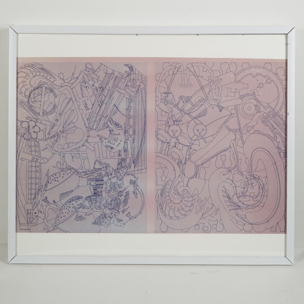 Lisa Ruyter comparable auction result: lisa ruyter attr contemporary art preparatory printed drawings on board