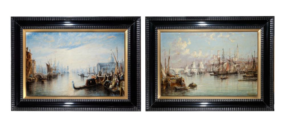 Francis Moltino comparable auction result: francis moltino fl 1850 1870 a pair of views of venice oil on canvas each 59 91cm 2