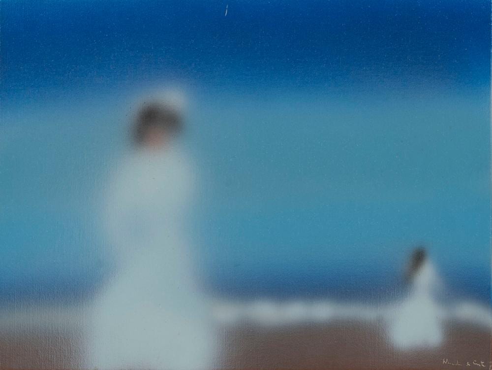 Noronha da Costa comparable auction result: noronha da costa figuras femininas na praia acr lico sobre tela dim aprox 30 x 40 cm