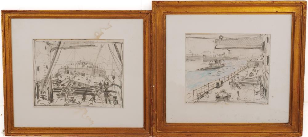 jack lorimer gray 1927 1981 two sketches · Casco Bay Auctions · 2025-10-18 Jack Lorimer Gray comparable auction result: jack lorimer gray 1927 1981 two sketches