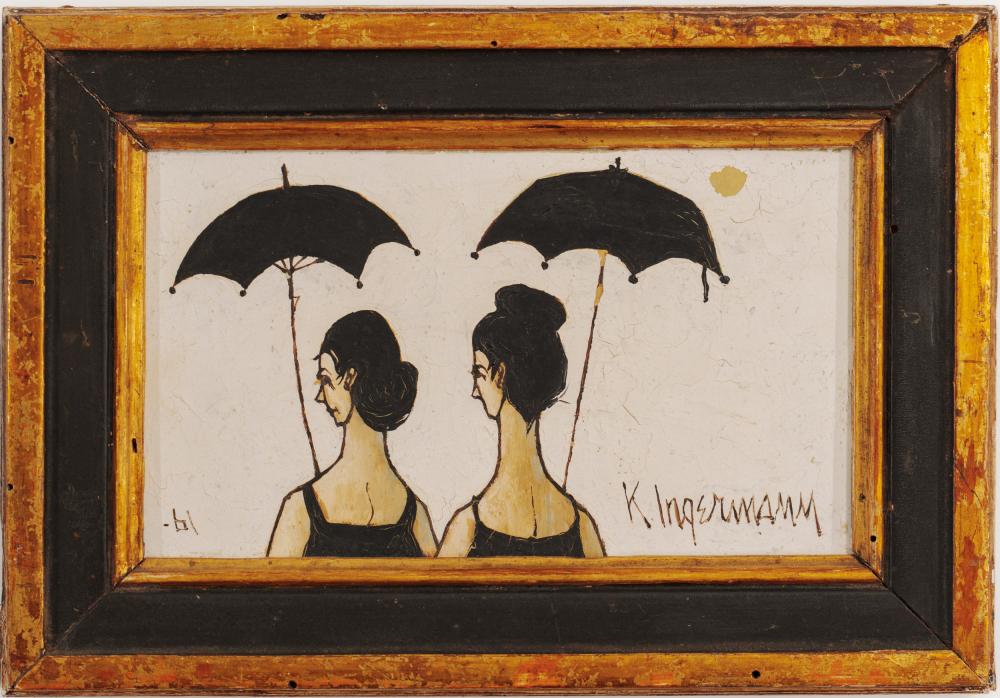 Keith Ingermann comparable auction result: keith ingermann 1929 2012 two women with umbrellas