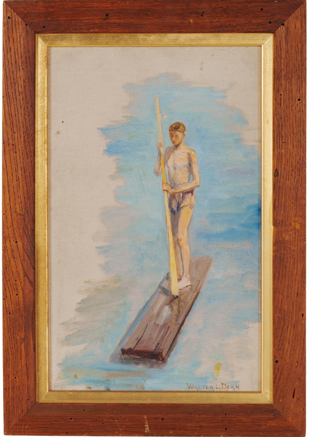 Walter Lofthouse Dean comparable auction result: walter lofthouse dean 1854 1912 boy on a raft