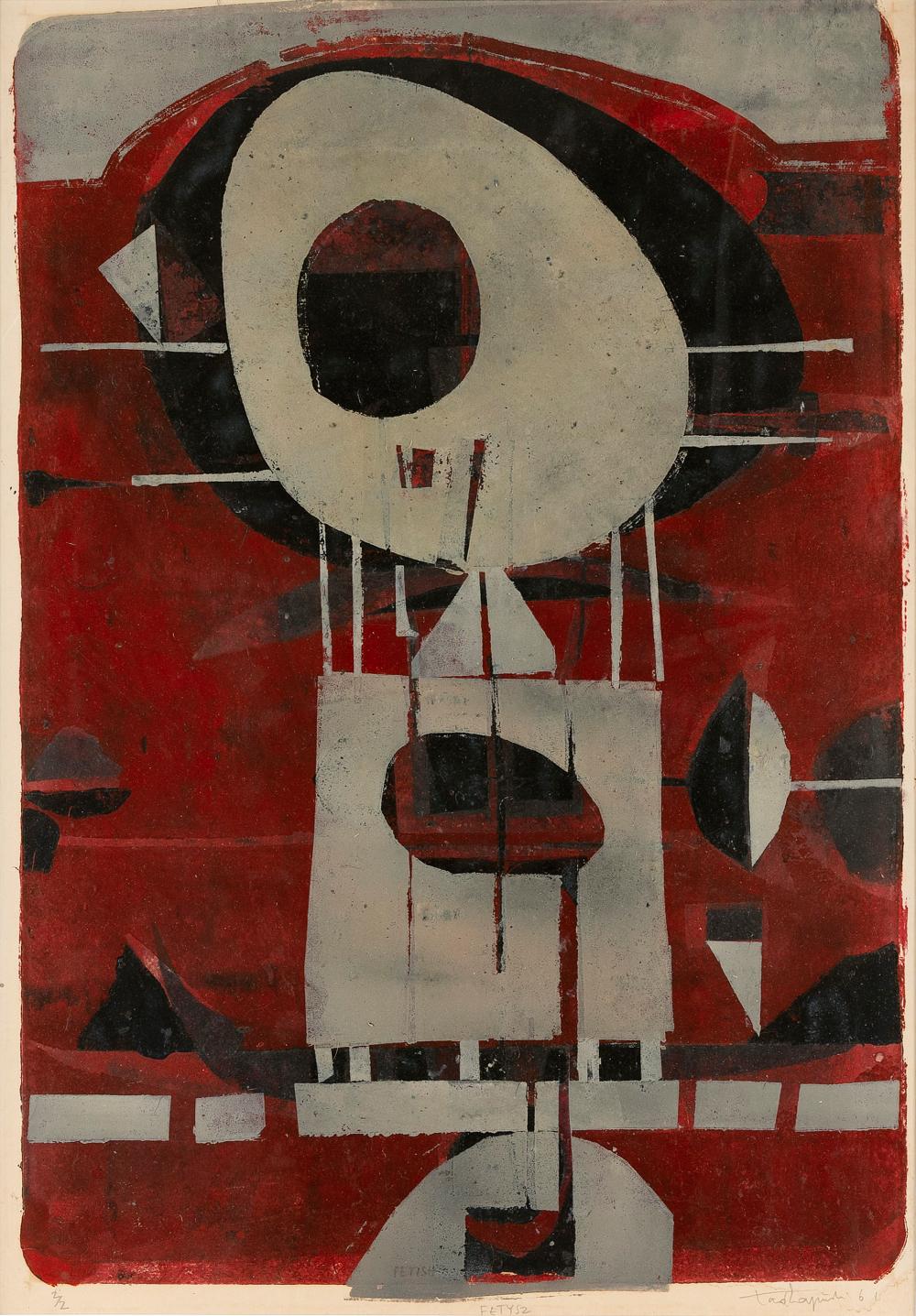 Tadeusz Lapinski comparable auction result: tadeusz lapinski poland maryland 1928 1916 fetysz 1961 color lithograph 30 x 20 framed 32 5 x 23 5