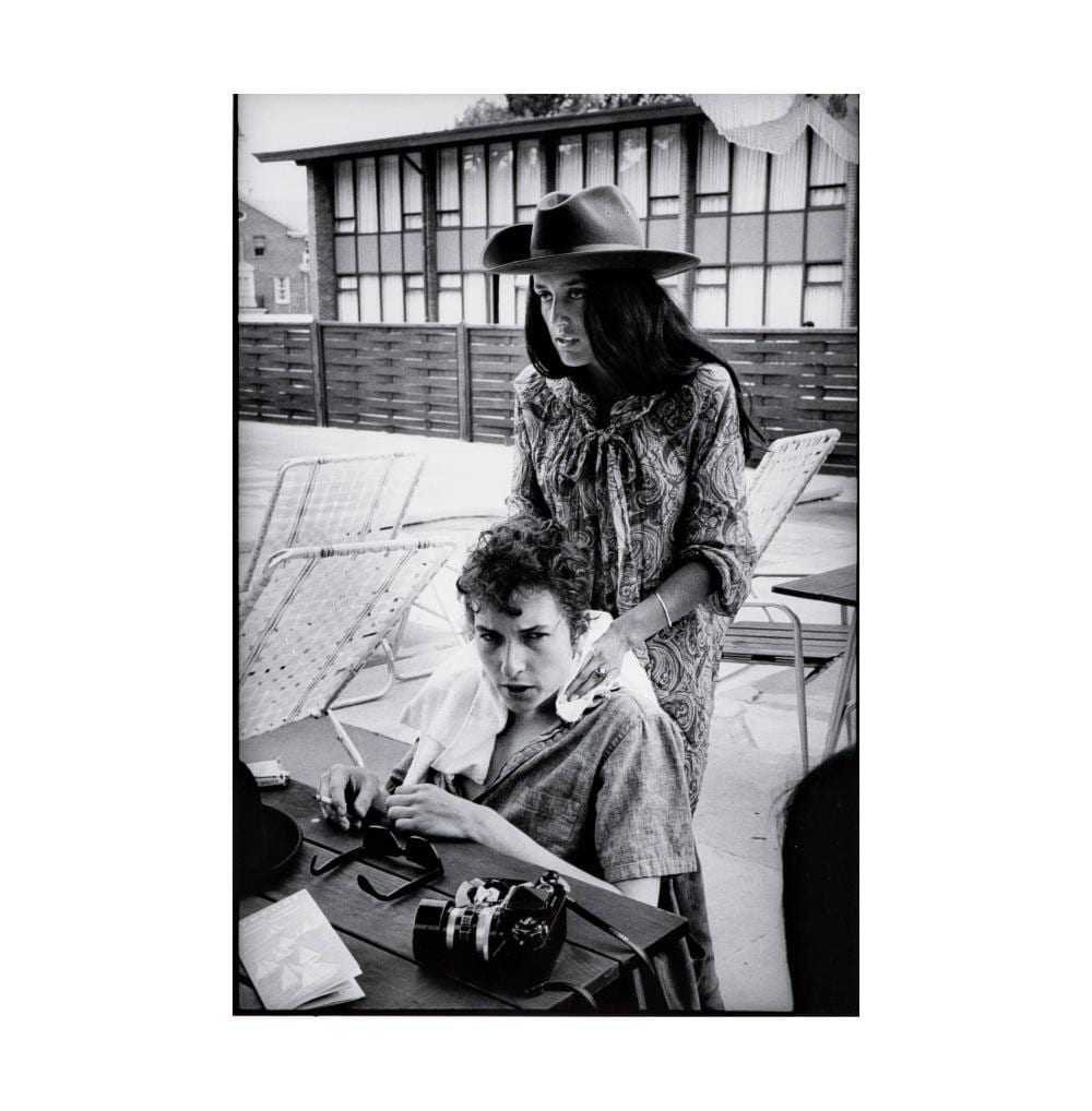 Jim Marshall comparable auction result: jim marshall 1936 2010 bob dylan and joan baez 1964