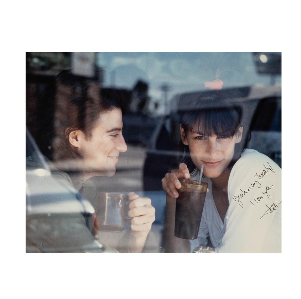 Richard Lewis comparable auction result: richard lewis and jamie lee curtis signed photograph