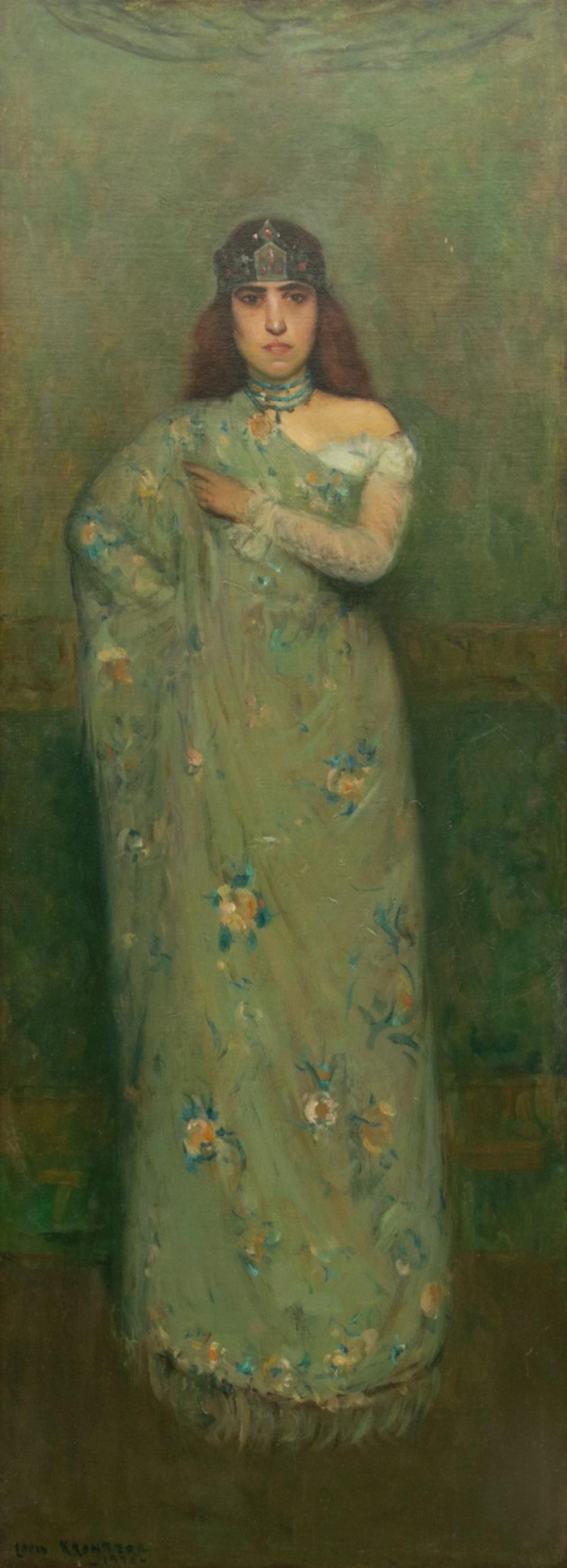 Louis Kronberg comparable auction result: louis kronberg american 1872 1965 oil on canvas 1900 empress theodora h 42 w 16