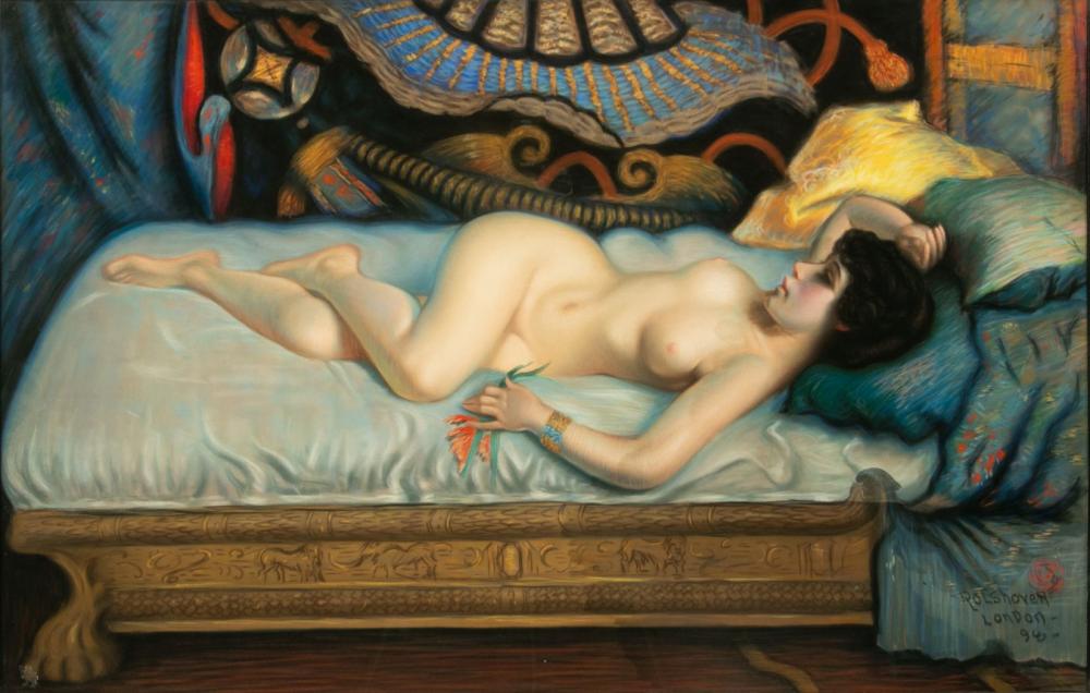 julius rolshoven american 1858 1930 pastel on pastelboard 1893 reclining nude h 26 w 40 frame size h 33 w 47 · DuMouchelles · 2025-10-17 Julius Rolshoven comparable auction result: julius rolshoven american 1858 1930 pastel on pastelboard 1893 reclining nude h 26 w 40 frame size h 33 w 47