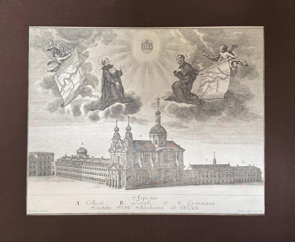 Johann Baptist Klauber comparable auction result: johann baptist klauber 1712 1787 kupferstich jesuitenkirche mannheim johann baptist klauber 1712 1787 copperplate engraving jesuitenkirche mannheim