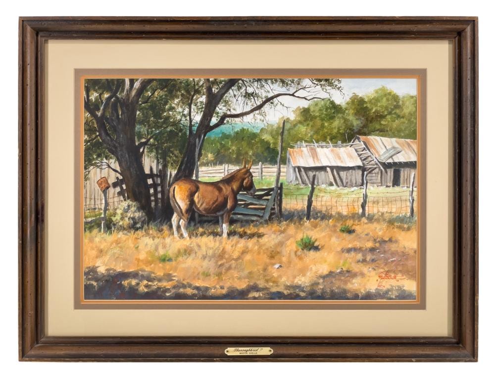 Martin Grelle comparable auction result: martin grelle thoroughbred watercolor on paper