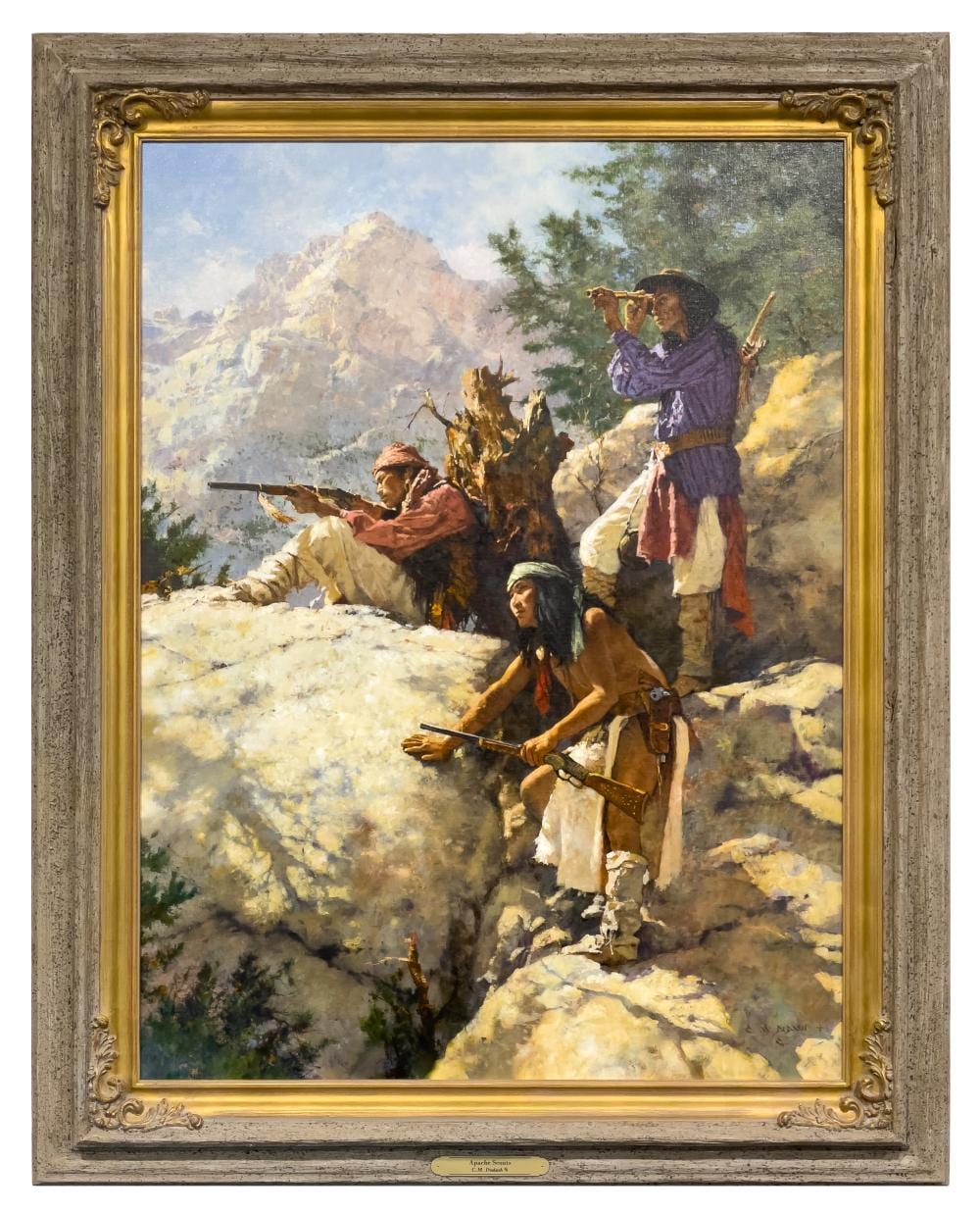 C. Michael Dudash comparable auction result: c michael dudash apache scouts oil on linen mounted to board