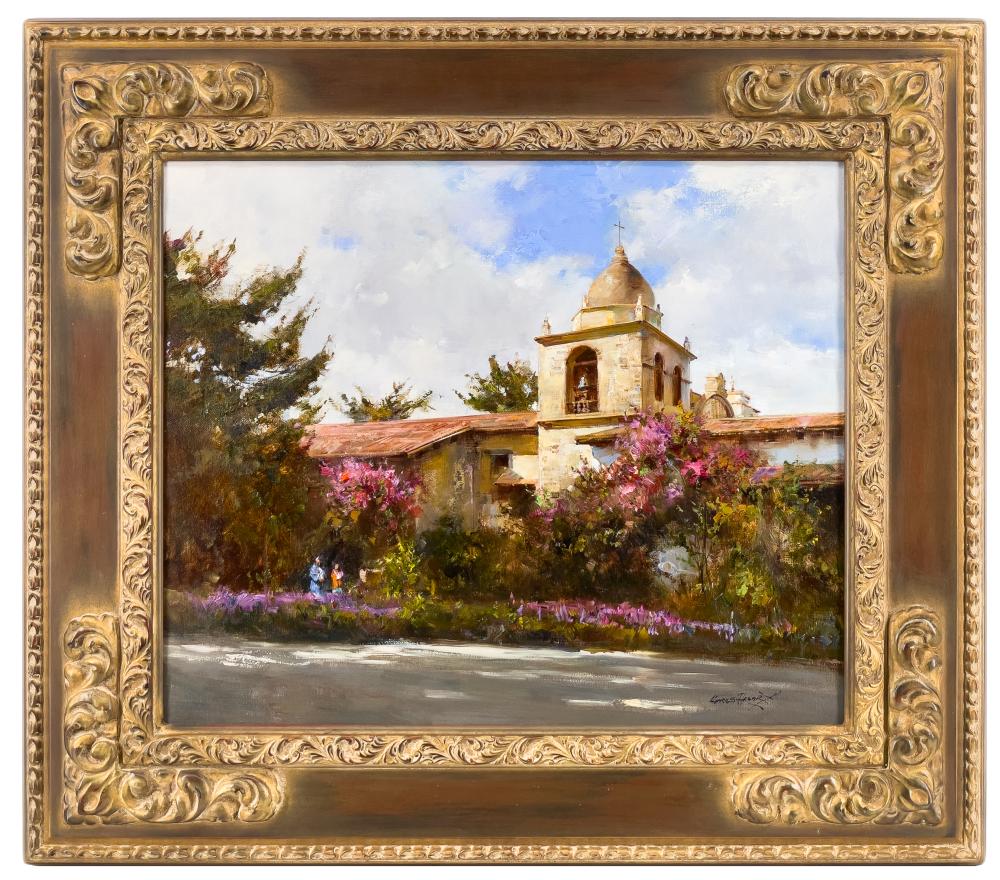 Cyrus Afsary comparable auction result: cyrus afsary the bell tower oil on canvas