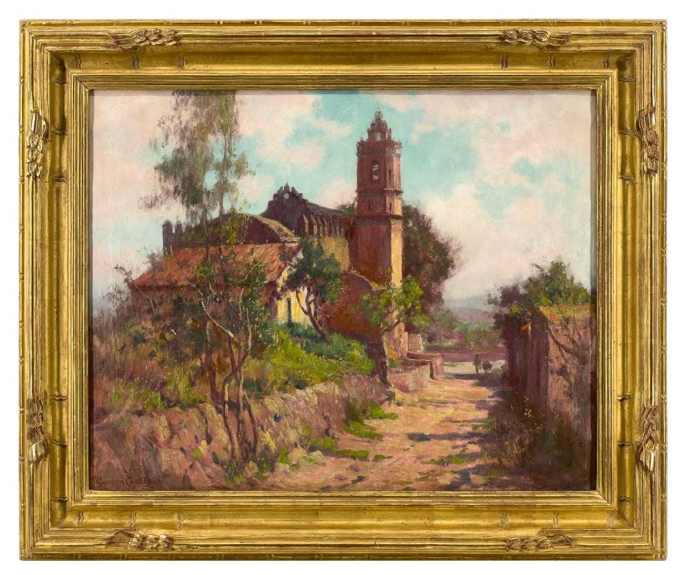 Gordon Coutts comparable auction result: gordon coutts old spanish church oil on canvas
