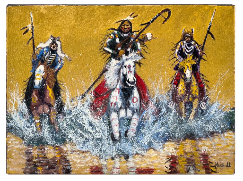 Raymond Nordwall comparable auction result: raymond nordwall three riders oil on canvas