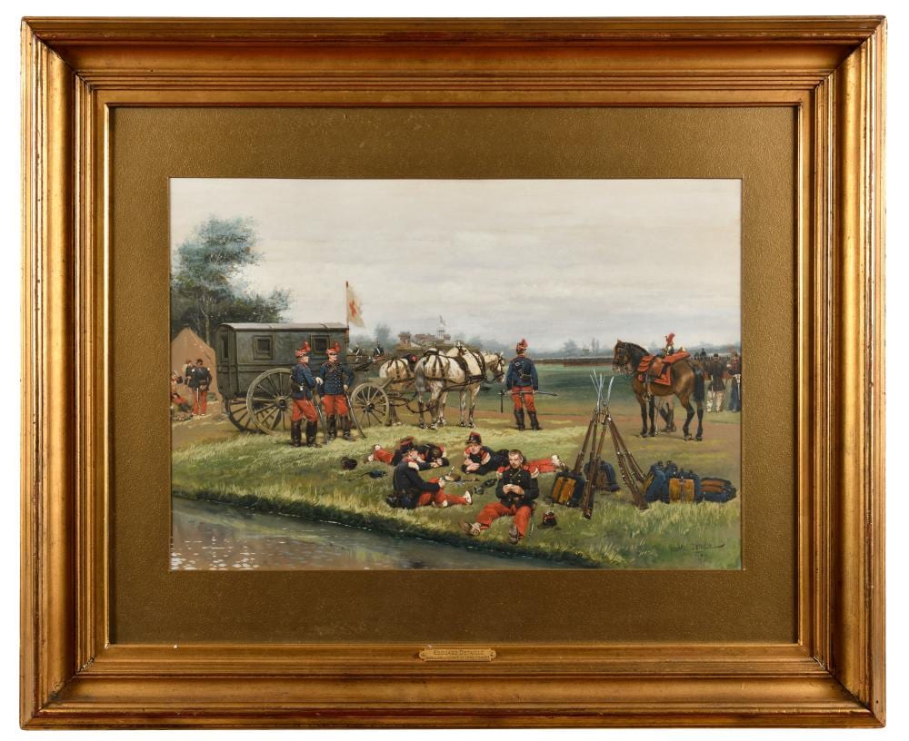 Edouard Detaille comparable auction result: edouard detaille 1848 1912 soldats du train des