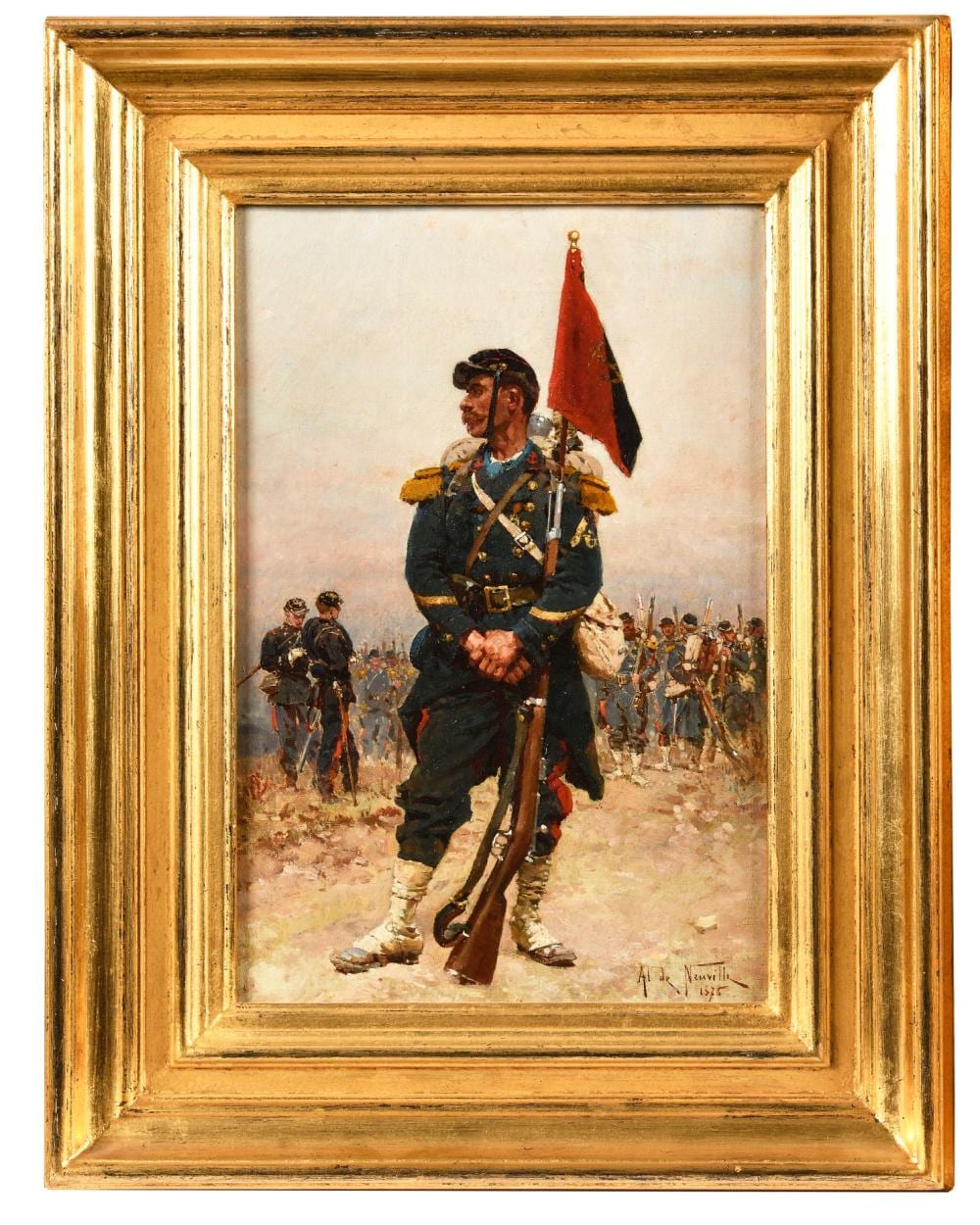 Alphonse de Neuville comparable auction result: alphonse de neuville 1835 1885 porte fanion de