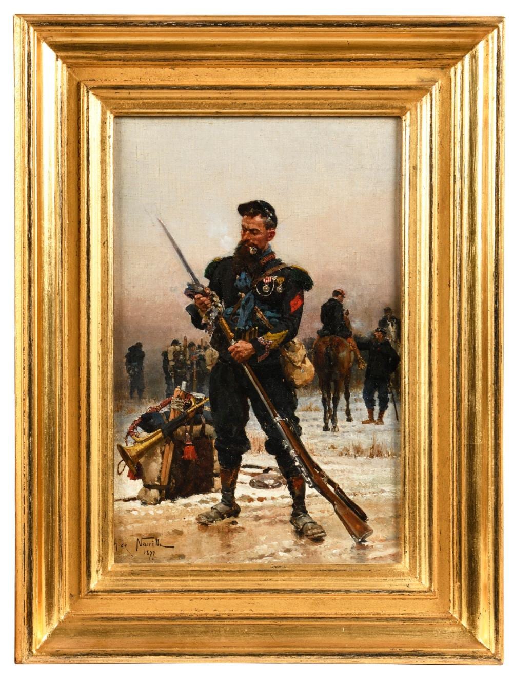 Alphonse de Neuville comparable auction result: alphonse de neuville 1835 1885 clairon de chas