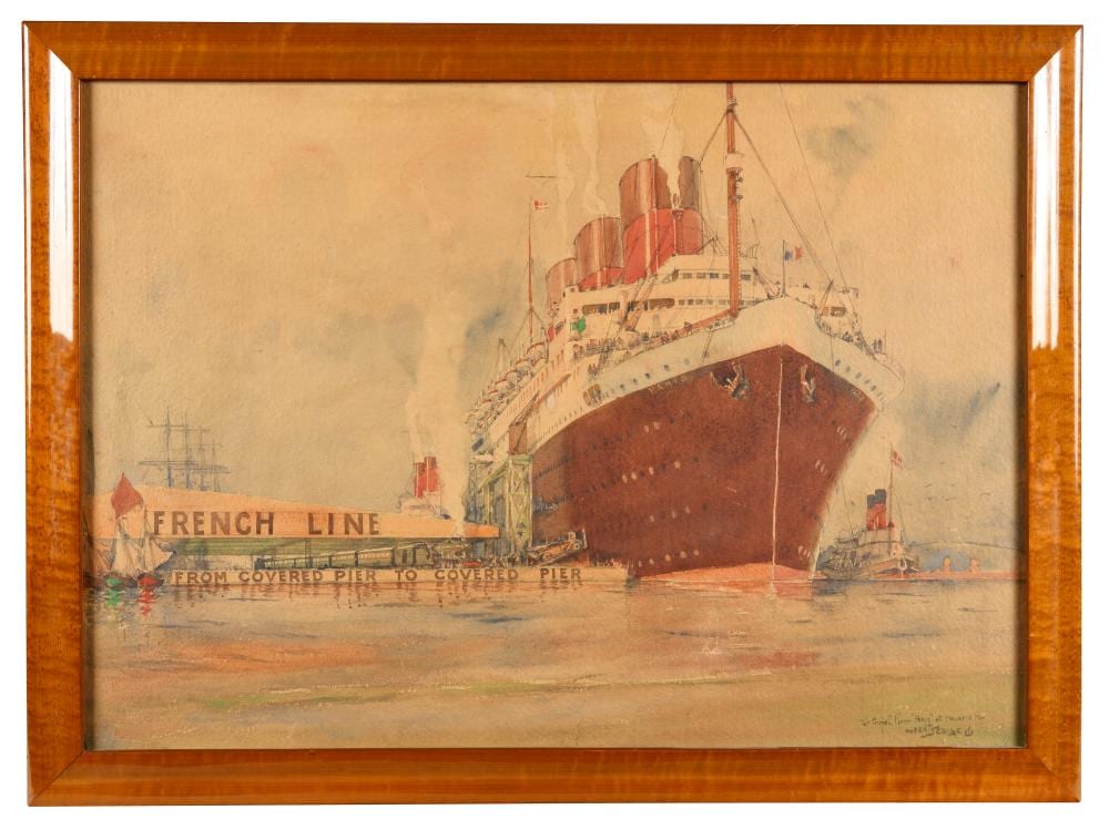 Albert Sébille comparable auction result: albert sebille 1874 1953 le french liner paris g