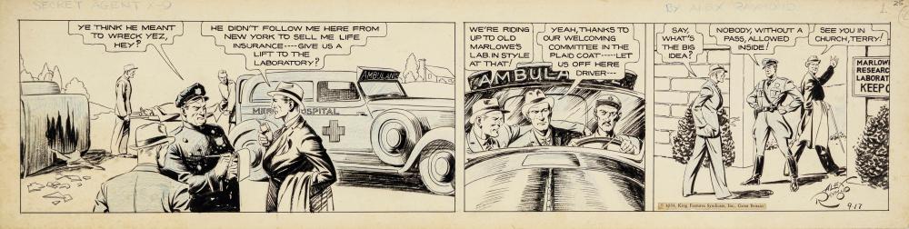 Alexander Gillespie Raymond comparable auction result: alex raymond secret agent x 9 mystery of the silent guns 1934