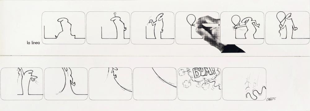 Osvaldo Cavandoli comparable auction result: osvaldo cavandoli la linea il palloncino 1975