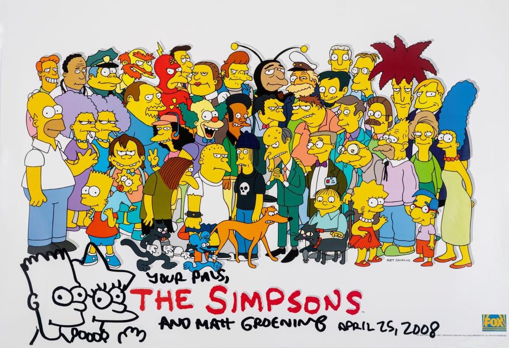 matt groening the simpson 2008 · Finarte · 2025-10-24 Matt Groening comparable auction result: matt groening the simpson 2008